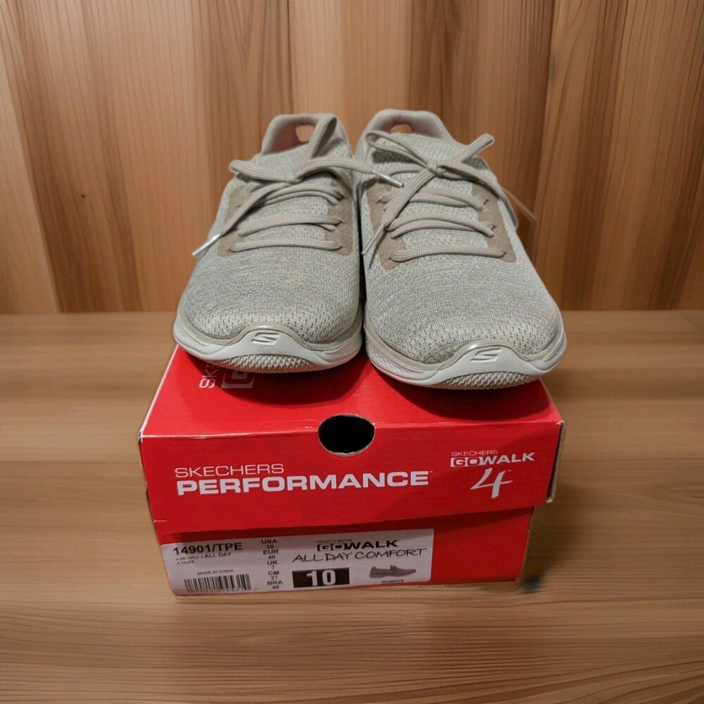 Skechers GOwalk 4 Women’s Walking Shoes Gray Size 10 All Day Comfort Nice shoes